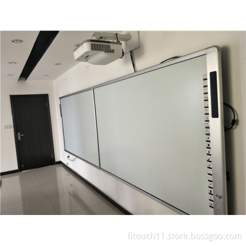 Multiuser 100 inch dual writing interactive whiteboard all-in-one touch screen